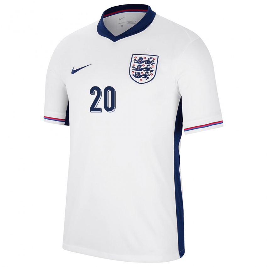 Niño Camiseta Inglaterra Jarrod Bowen #20 Blanco 1ª Equipación 24-26 La Camisa