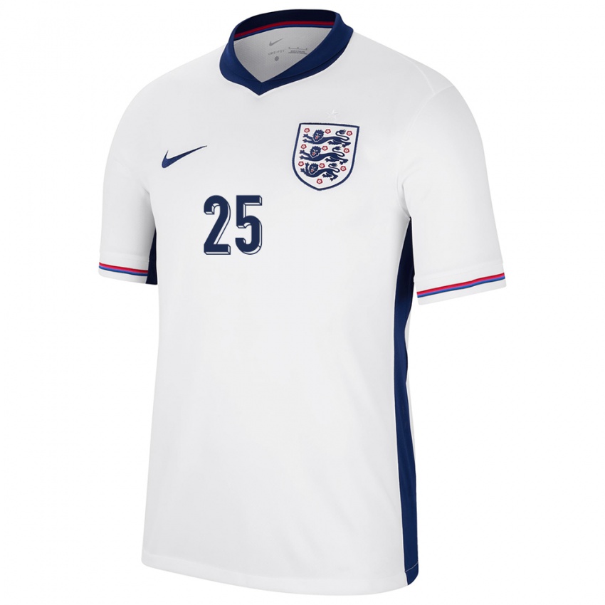 Niño Camiseta Inglaterra Adam Wharton #25 Blanco 1ª Equipación 24-26 La Camisa