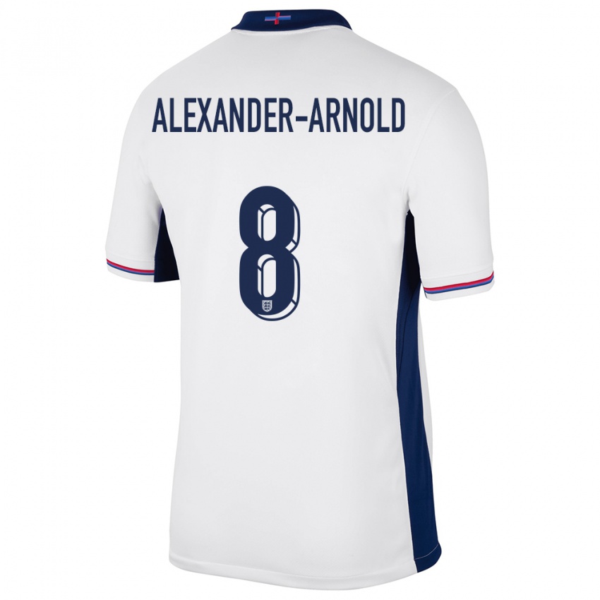 Niño Camiseta Inglaterra Trent Alexander-Arnold #8 Blanco 1ª Equipación 24-26 La Camisa