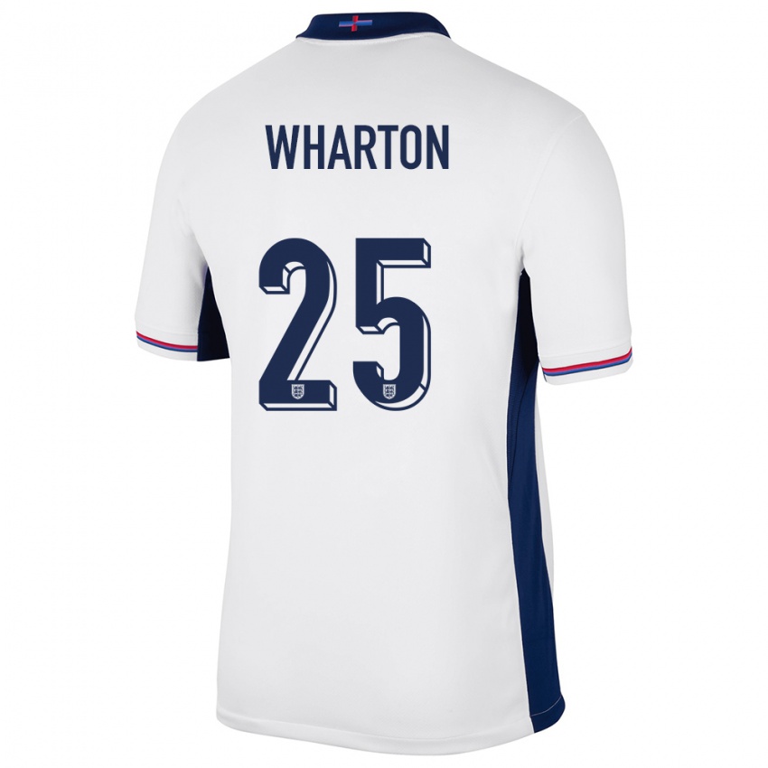 Niño Camiseta Inglaterra Adam Wharton #25 Blanco 1ª Equipación 24-26 La Camisa