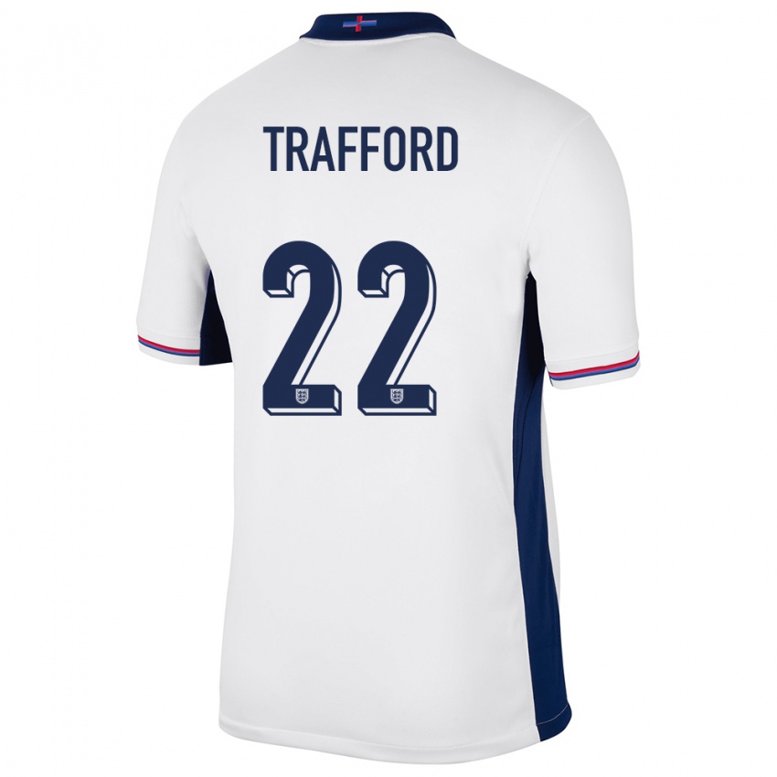 Niño Camiseta Inglaterra James Trafford #22 Blanco 1ª Equipación 24-26 La Camisa