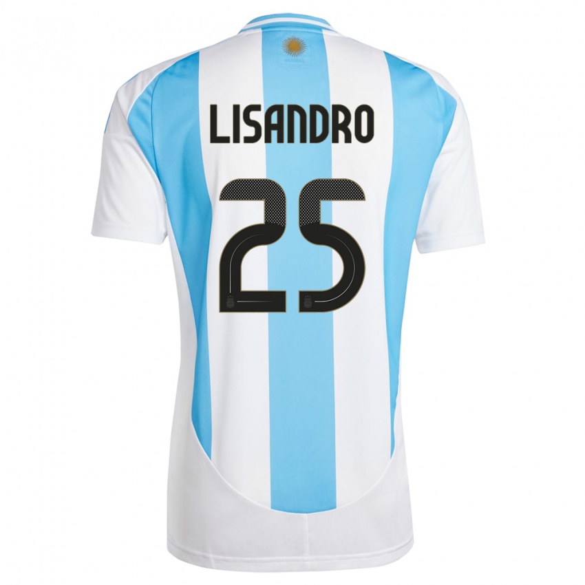 Niño Camiseta Argentina Lisandro Martinez #25 Blanco Azul 1ª Equipación 24-26 La Camisa