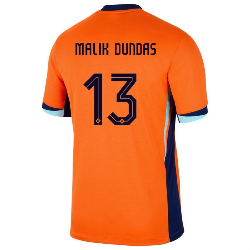 Niño Camiseta Países Bajos Noa Malik Dundas #13 Naranja 1ª Equipación 24-26 La Camisa