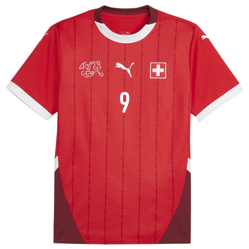 Niño Camiseta Suiza Haris Seferovic #9 Rojo 1ª Equipación 24-26 La Camisa