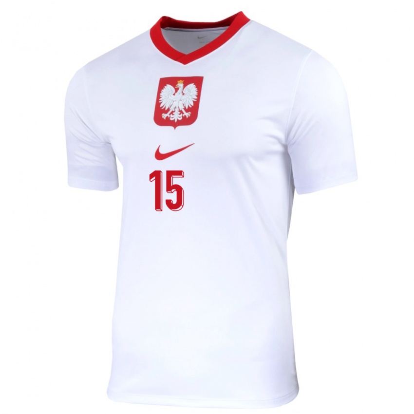 Niño Camiseta Polonia Kamil Glik #15 Blanco 1ª Equipación 24-26 La Camisa