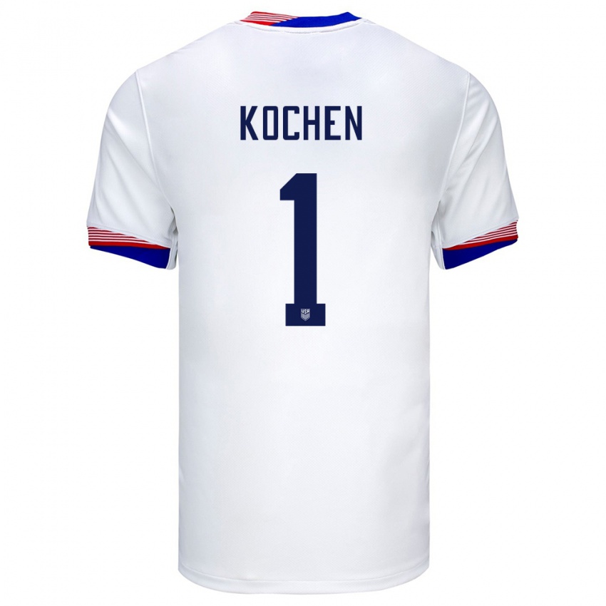 Niño Camiseta Estados Unidos Diego Kochen #1 Blanco 1ª Equipación 24-26 La Camisa