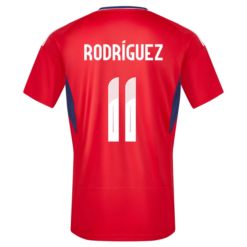 Niño Camiseta Costa Rica Raquel Rodriguez #11 Rojo 1ª Equipación 24-26 La Camisa