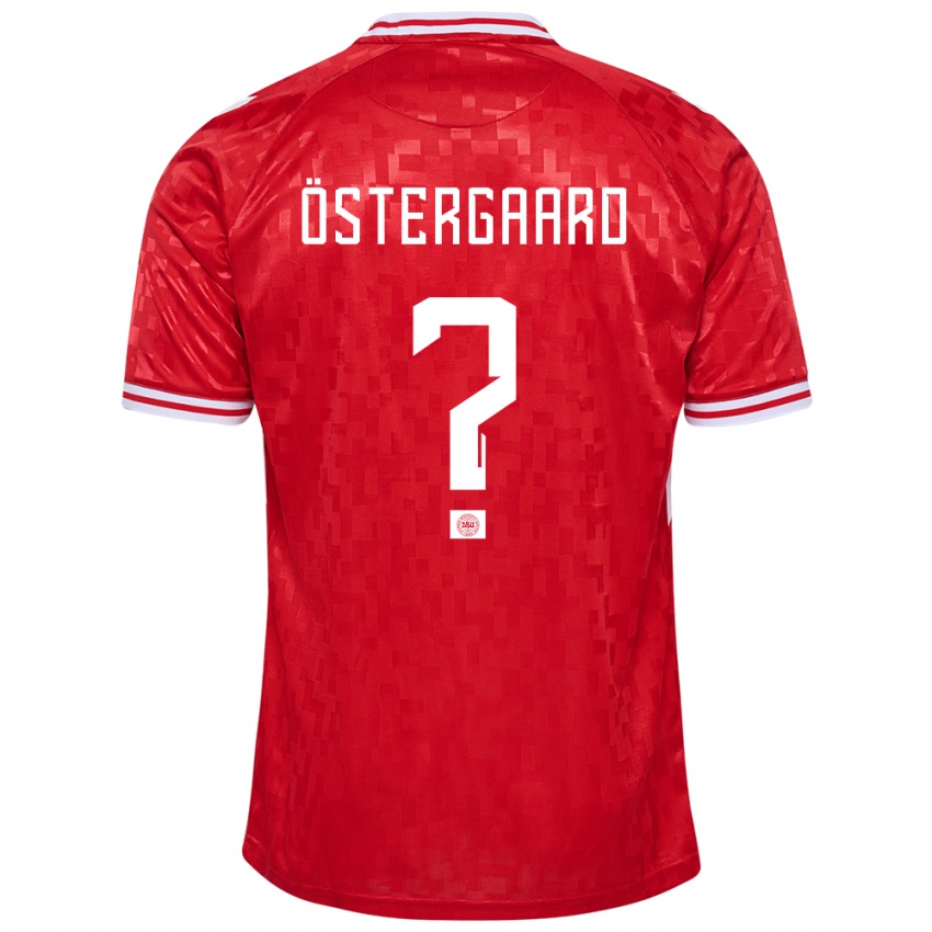 Niño Camiseta Dinamarca Christian Östergaard #0 Rojo 1ª Equipación 24-26 La Camisa