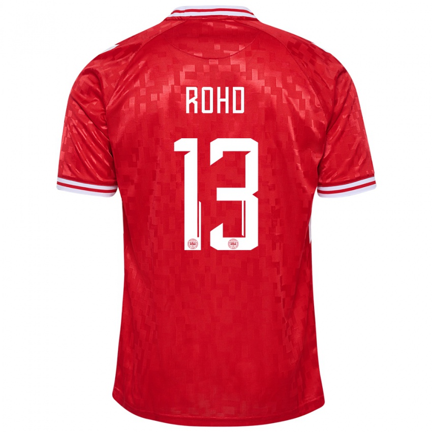 Niño Camiseta Dinamarca Emil Rohd #13 Rojo 1ª Equipación 24-26 La Camisa