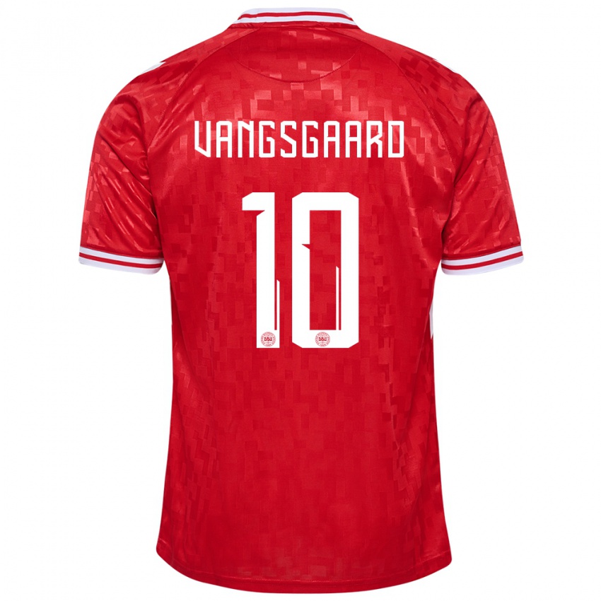 Niño Camiseta Dinamarca Amalie Vangsgaard #10 Rojo 1ª Equipación 24-26 La Camisa