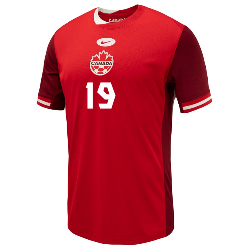 Niño Camiseta Canadá Alphonso Davies #19 Rojo 1ª Equipación 24-26 La Camisa