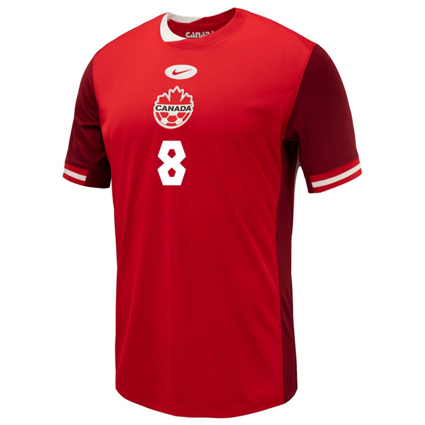 Niño Camiseta Canadá Ismael Kone #8 Rojo 1ª Equipación 24-26 La Camisa