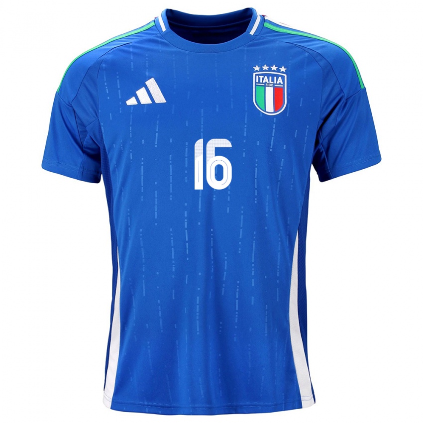 Niño Camiseta Italia Bryan Cristante #16 Azul 1ª Equipación 24-26 La Camisa