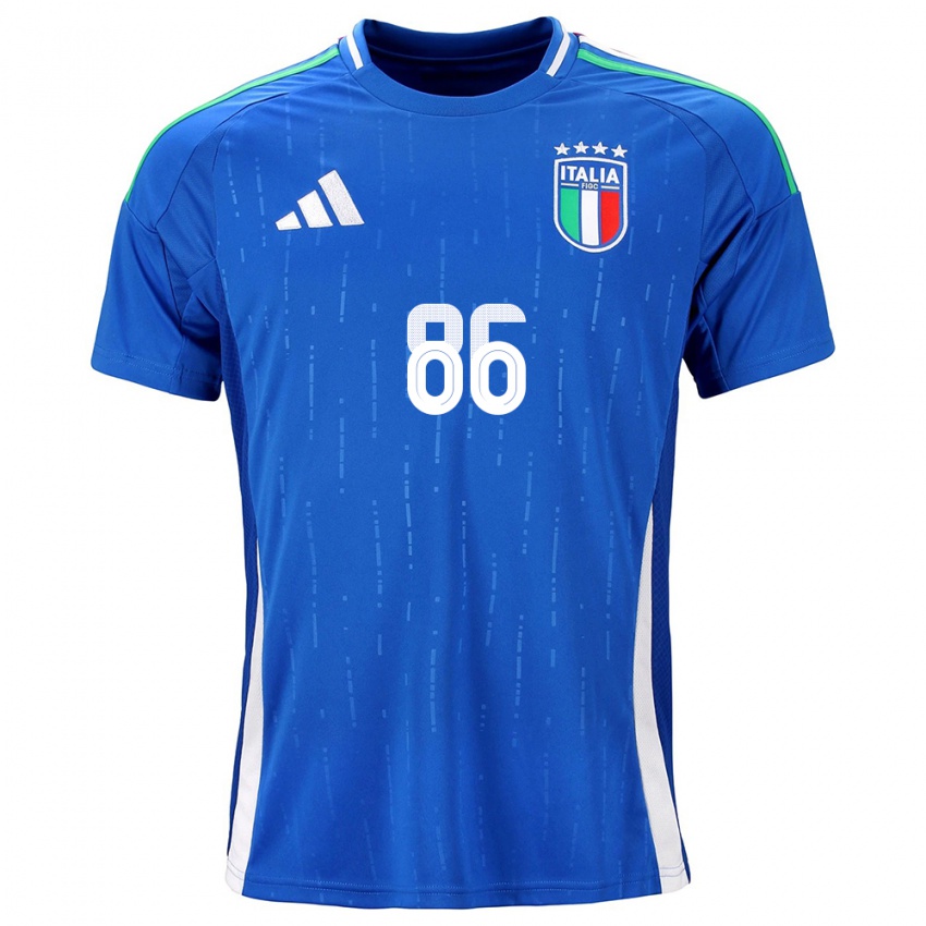 Niño Camiseta Italia Daniele Montevago #86 Azul 1ª Equipación 24-26 La Camisa