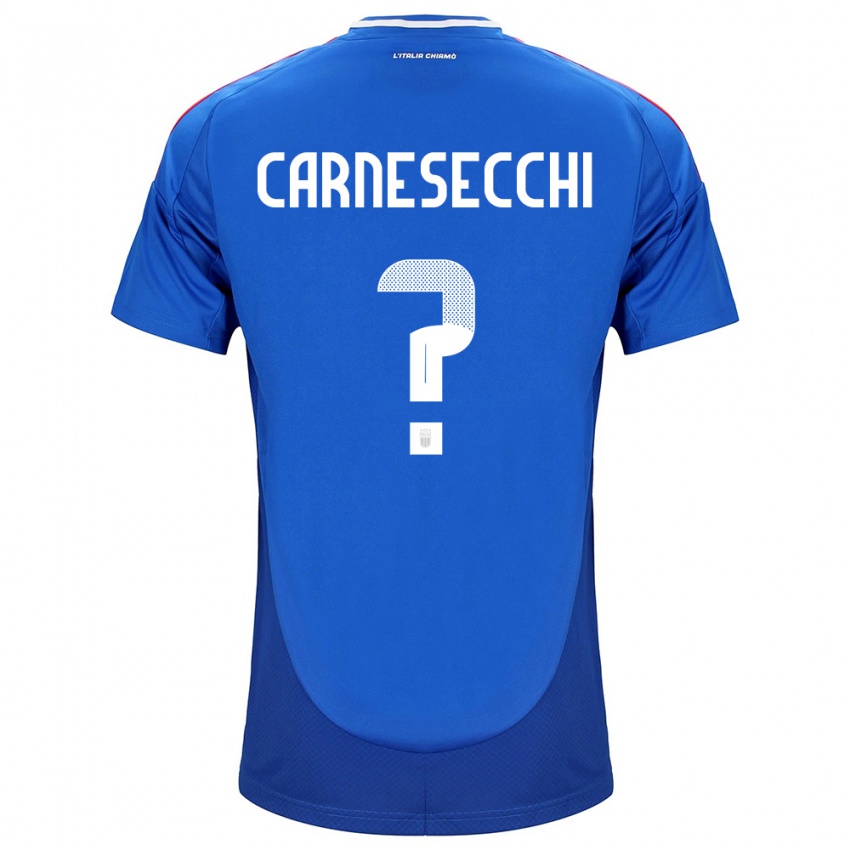 Niño Camiseta Italia Marco Carnesecchi #0 Azul 1ª Equipación 24-26 La Camisa