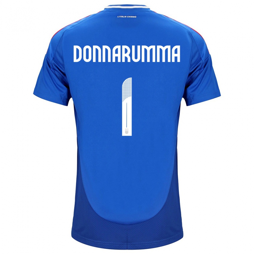 Niño Camiseta Italia Gianluigi Donnarumma #1 Azul 1ª Equipación 24-26 La Camisa