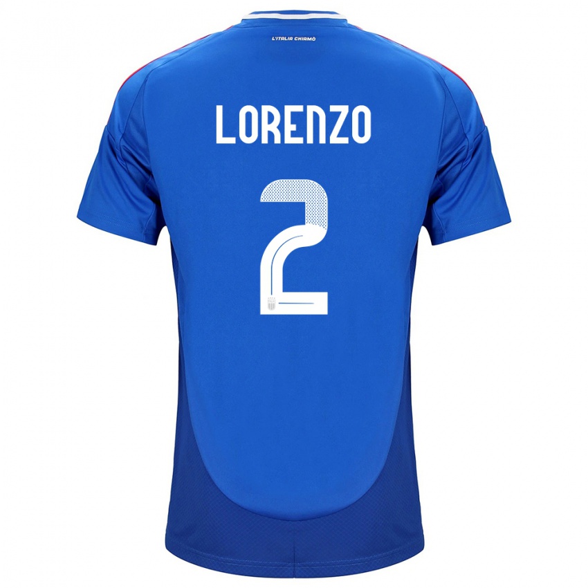 Niño Camiseta Italia Giovanni Di Lorenzo #2 Azul 1ª Equipación 24-26 La Camisa