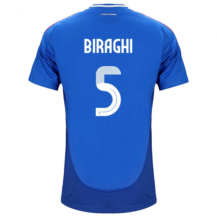 Niño Camiseta Italia Cristiano Biraghi #5 Azul 1ª Equipación 24-26 La Camisa