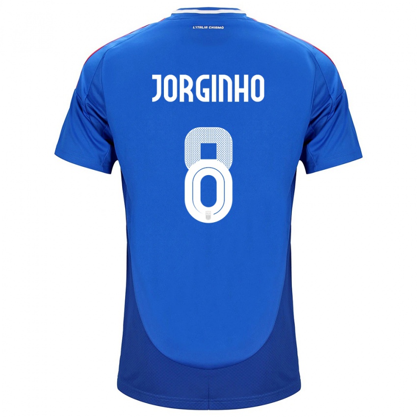 Niño Camiseta Italia Jorginho #8 Azul 1ª Equipación 24-26 La Camisa