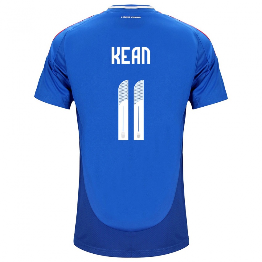 Niño Camiseta Italia Moise Kean #11 Azul 1ª Equipación 24-26 La Camisa