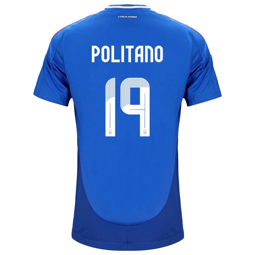 Niño Camiseta Italia Matteo Politano #19 Azul 1ª Equipación 24-26 La Camisa