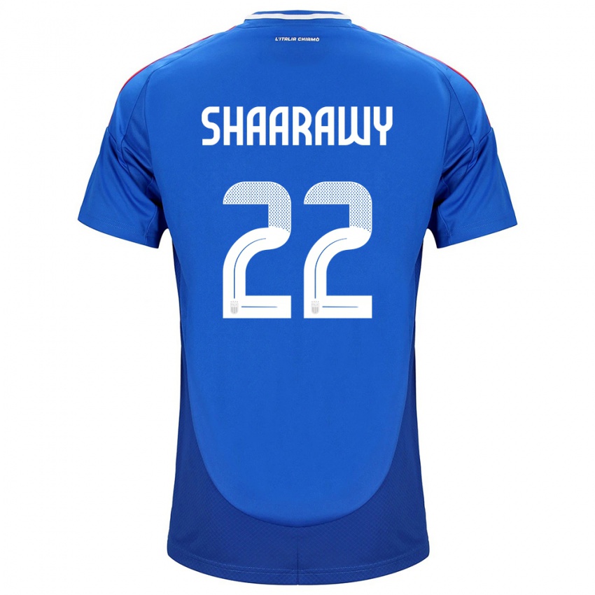 Niño Camiseta Italia Stephan El Shaarawy #22 Azul 1ª Equipación 24-26 La Camisa