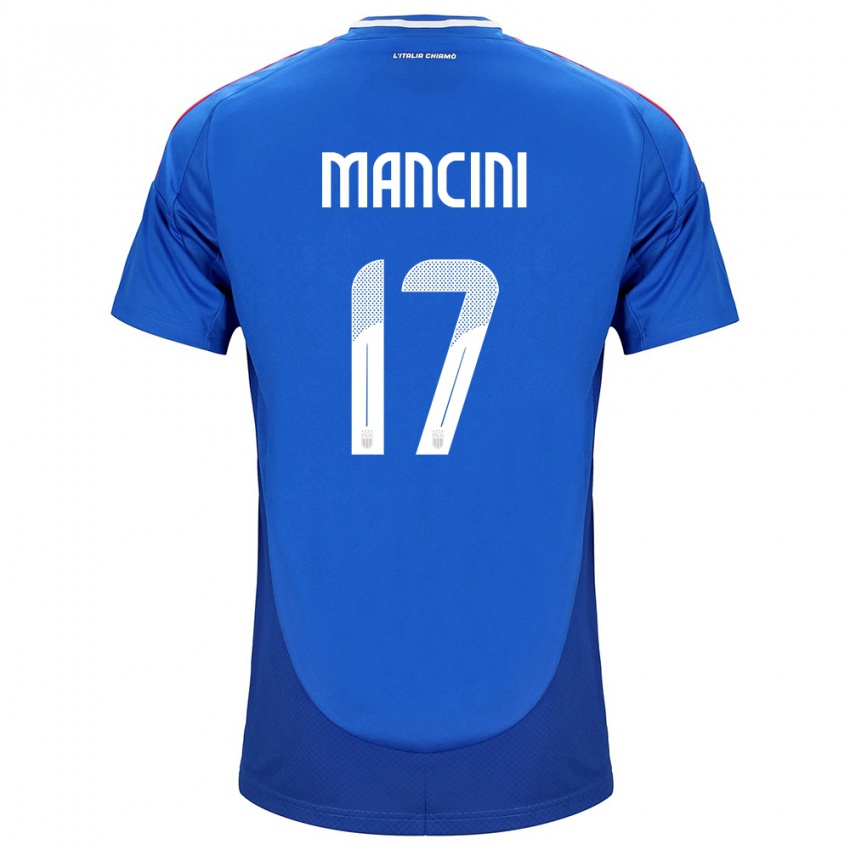 Niño Camiseta Italia Gianluca Mancini #17 Azul 1ª Equipación 24-26 La Camisa