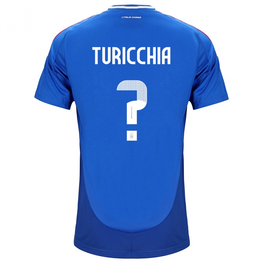 Niño Camiseta Italia Riccardo Turicchia #0 Azul 1ª Equipación 24-26 La Camisa