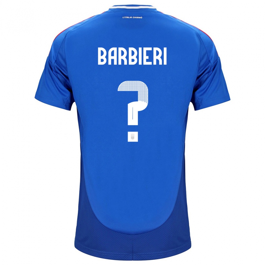 Niño Camiseta Italia Tommaso Barbieri #0 Azul 1ª Equipación 24-26 La Camisa