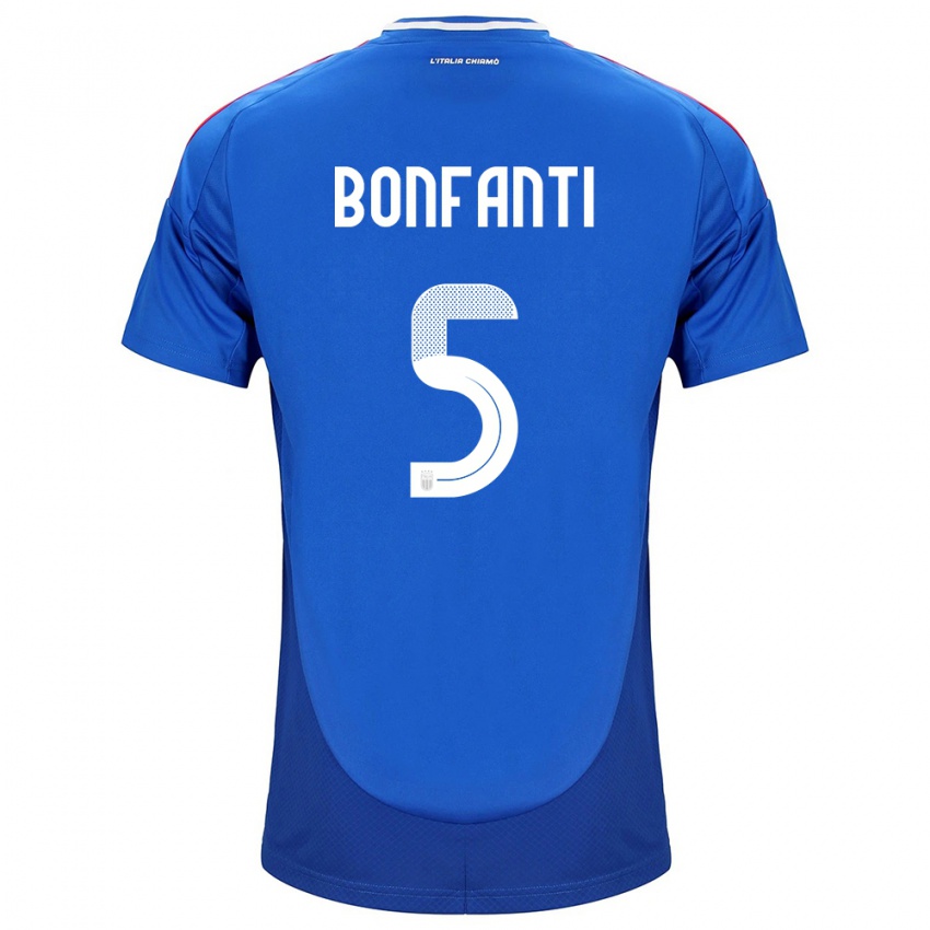 Niño Camiseta Italia Giovanni Bonfanti #5 Azul 1ª Equipación 24-26 La Camisa