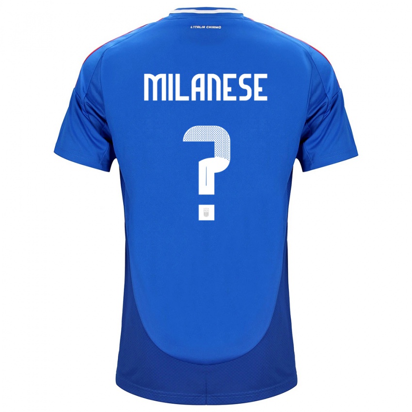 Niño Camiseta Italia Tommaso Milanese #0 Azul 1ª Equipación 24-26 La Camisa