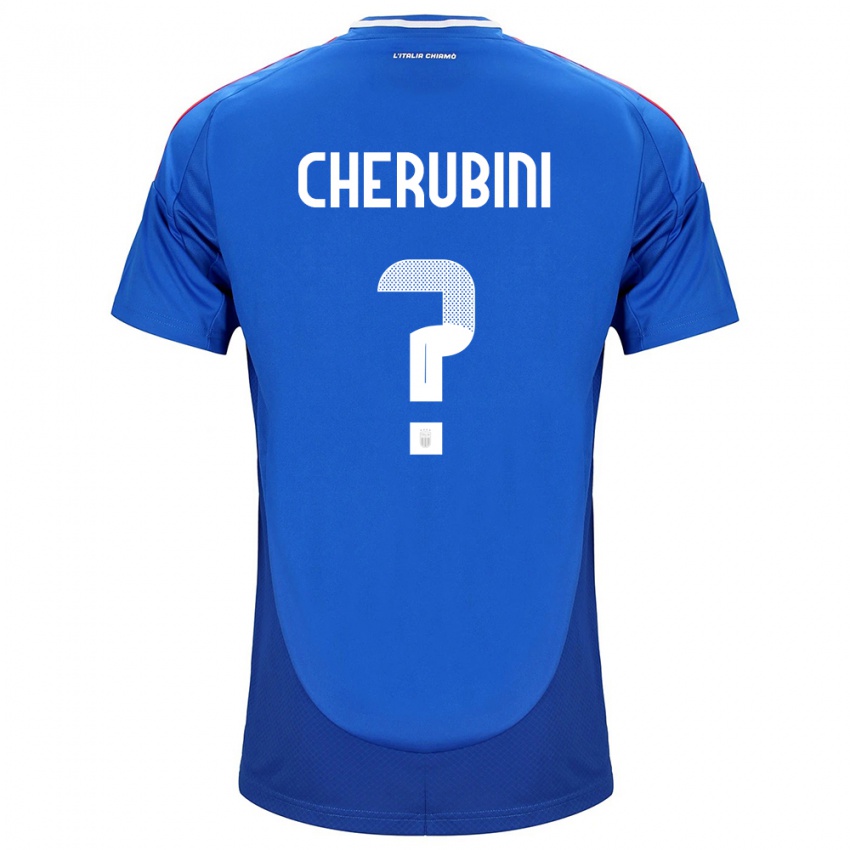 Niño Camiseta Italia Luigi Cherubini #0 Azul 1ª Equipación 24-26 La Camisa