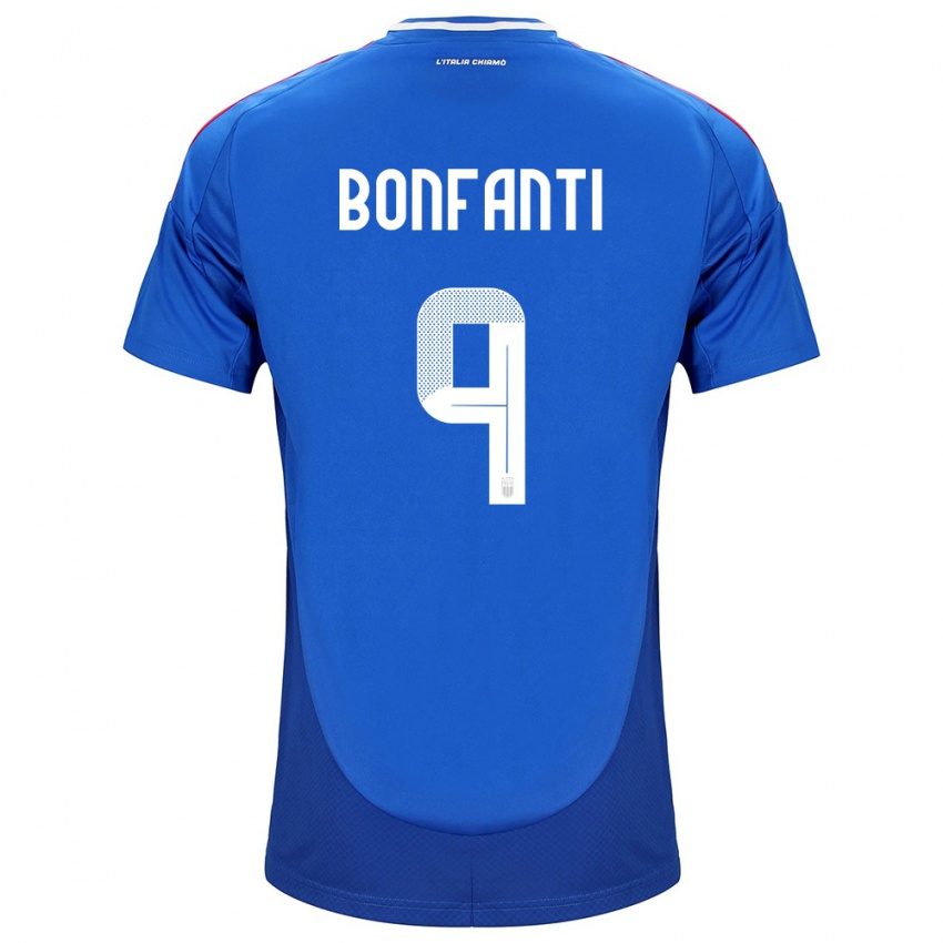 Niño Camiseta Italia Nicholas Bonfanti #9 Azul 1ª Equipación 24-26 La Camisa