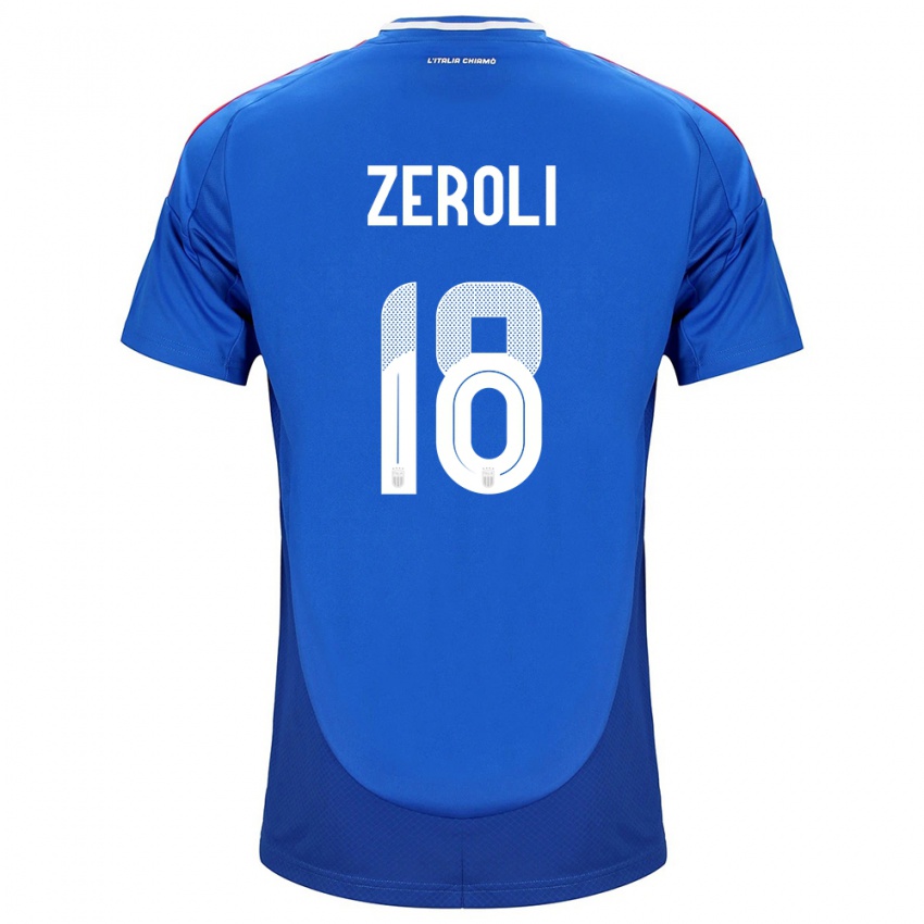 Niño Camiseta Italia Kevin Zeroli #18 Azul 1ª Equipación 24-26 La Camisa