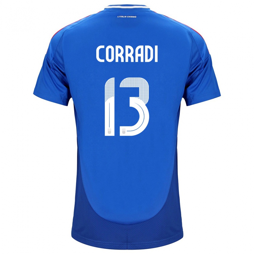 Niño Camiseta Italia Christian Corradi #13 Azul 1ª Equipación 24-26 La Camisa