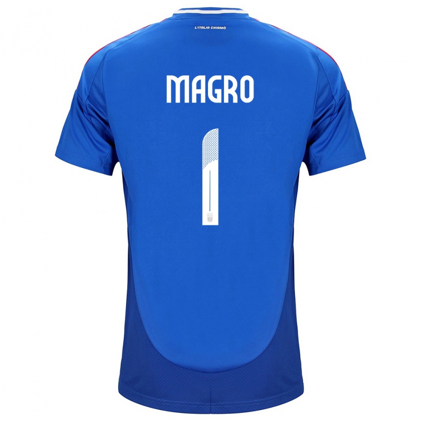 Niño Camiseta Italia Federico Magro #1 Azul 1ª Equipación 24-26 La Camisa