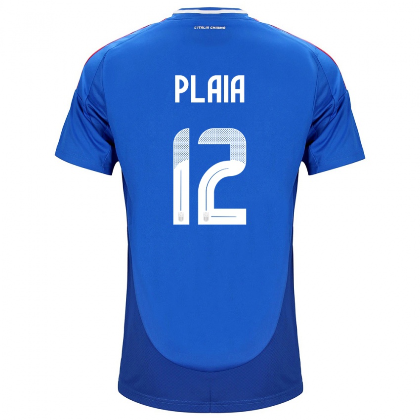 Niño Camiseta Italia Francesco Plaia #12 Azul 1ª Equipación 24-26 La Camisa