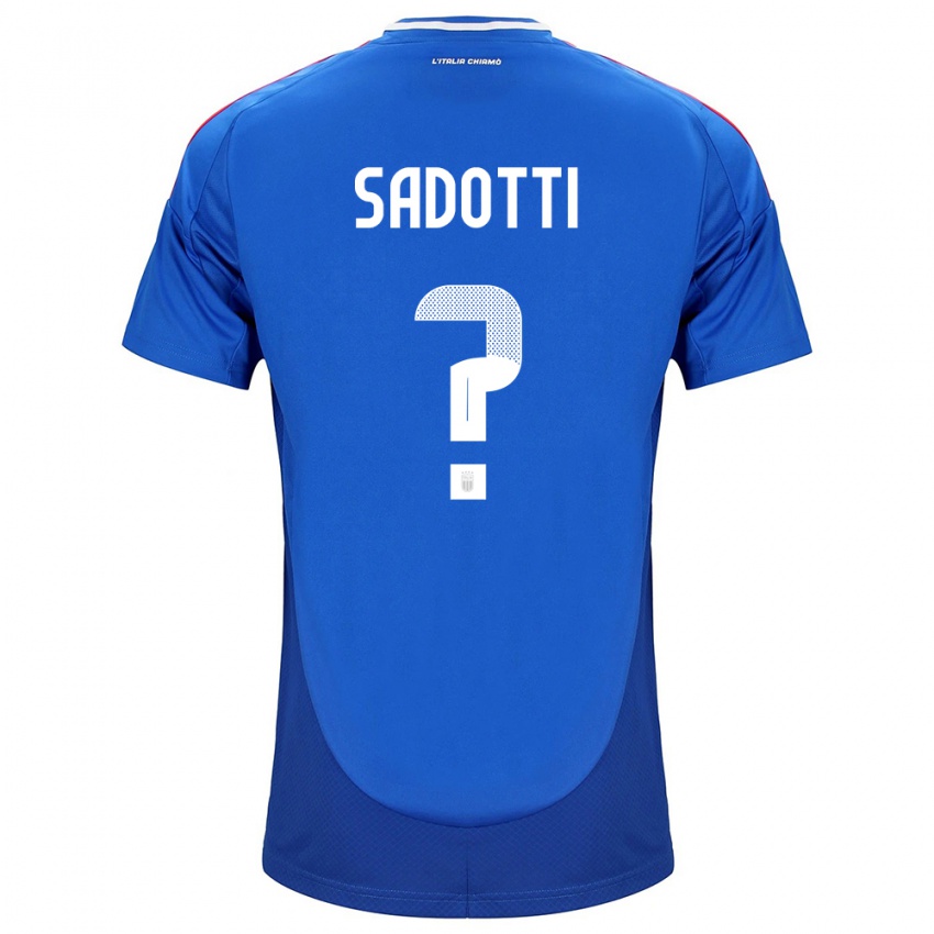 Niño Camiseta Italia Edoardo Sadotti #0 Azul 1ª Equipación 24-26 La Camisa