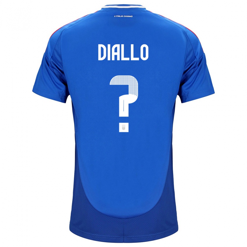 Niño Camiseta Italia Djibril Diallo #0 Azul 1ª Equipación 24-26 La Camisa