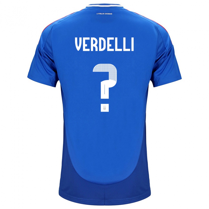 Niño Camiseta Italia Davide Verdelli #0 Azul 1ª Equipación 24-26 La Camisa