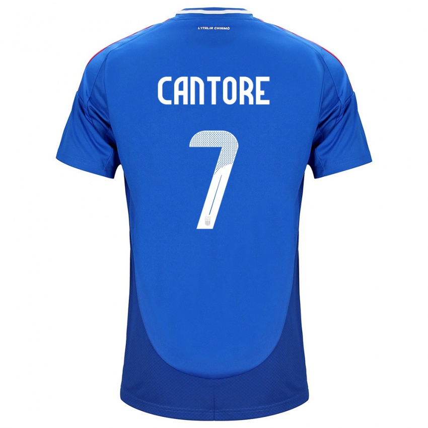 Niño Camiseta Italia Sofia Cantore #7 Azul 1ª Equipación 24-26 La Camisa