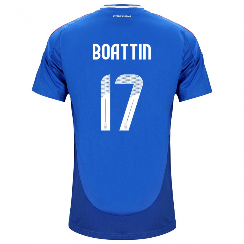 Niño Camiseta Italia Lisa Boattin #17 Azul 1ª Equipación 24-26 La Camisa