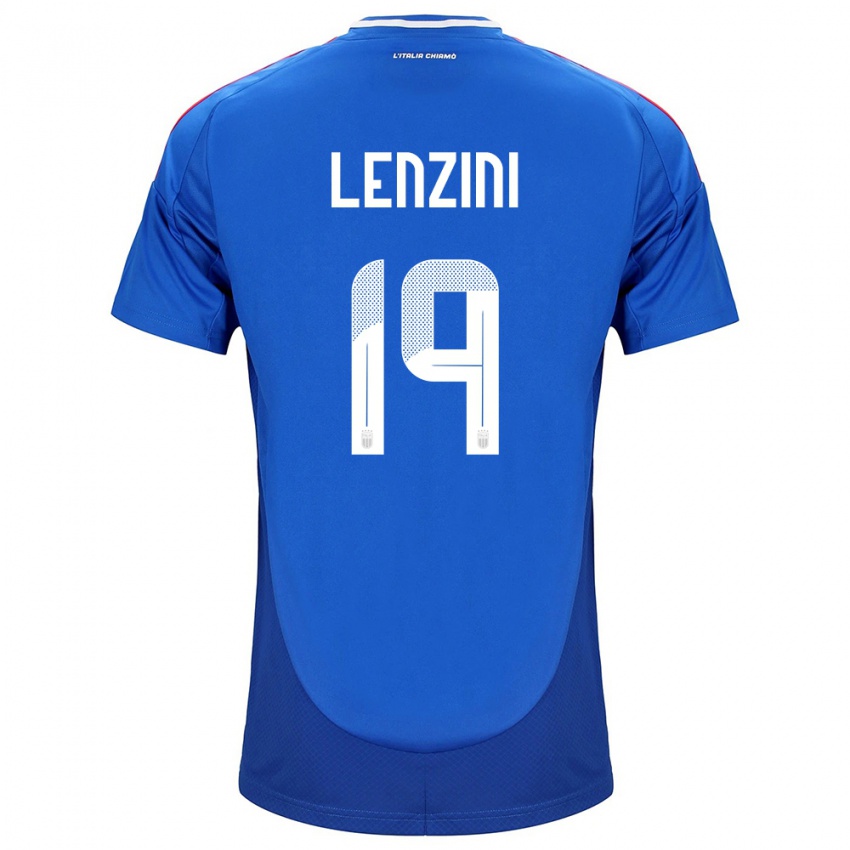 Niño Camiseta Italia Martina Lenzini #19 Azul 1ª Equipación 24-26 La Camisa