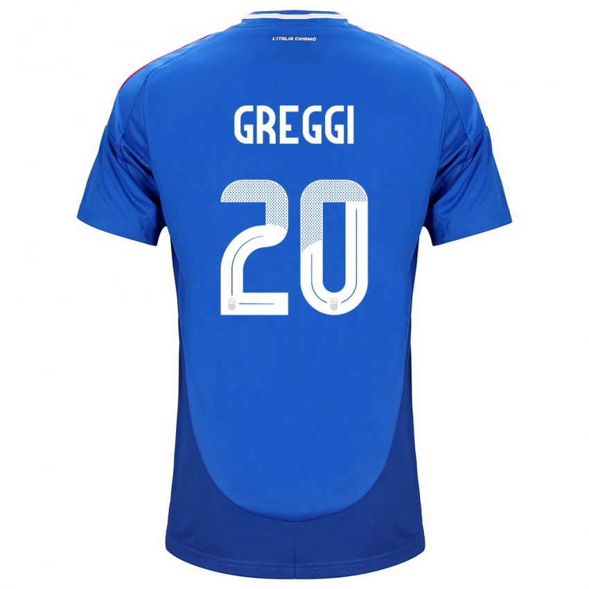 Niño Camiseta Italia Giada Greggi #20 Azul 1ª Equipación 24-26 La Camisa