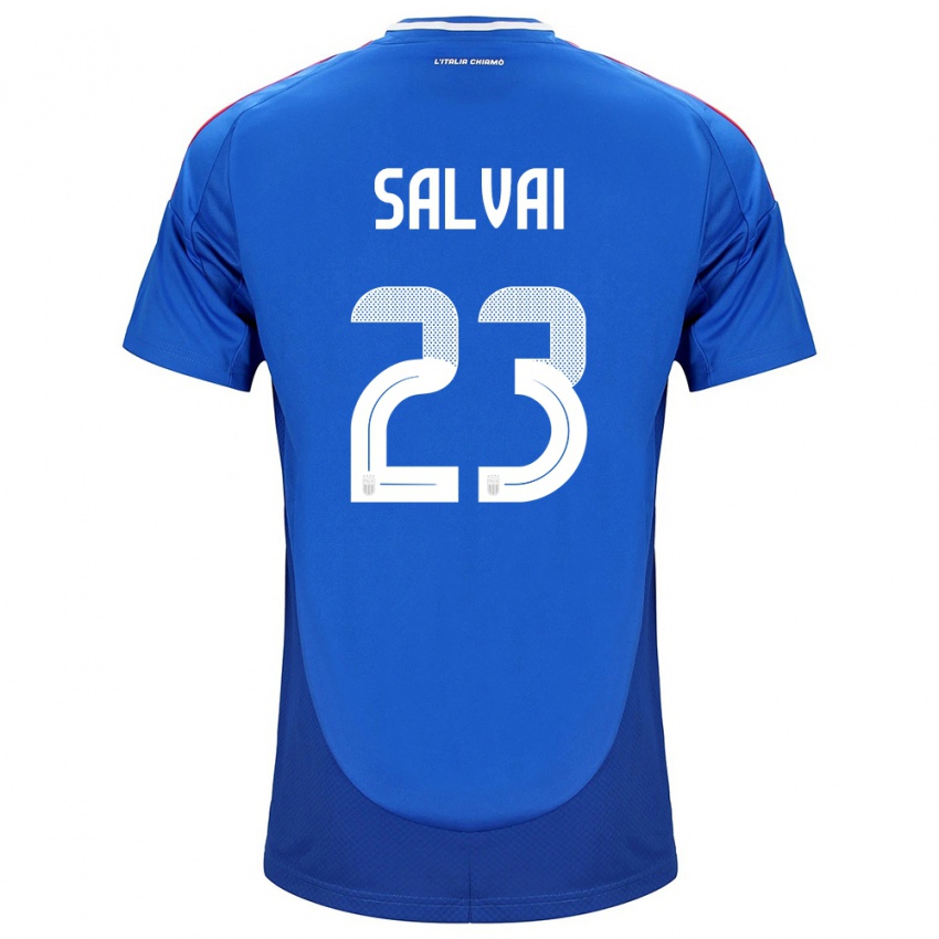 Niño Camiseta Italia Cecilia Salvai #23 Azul 1ª Equipación 24-26 La Camisa