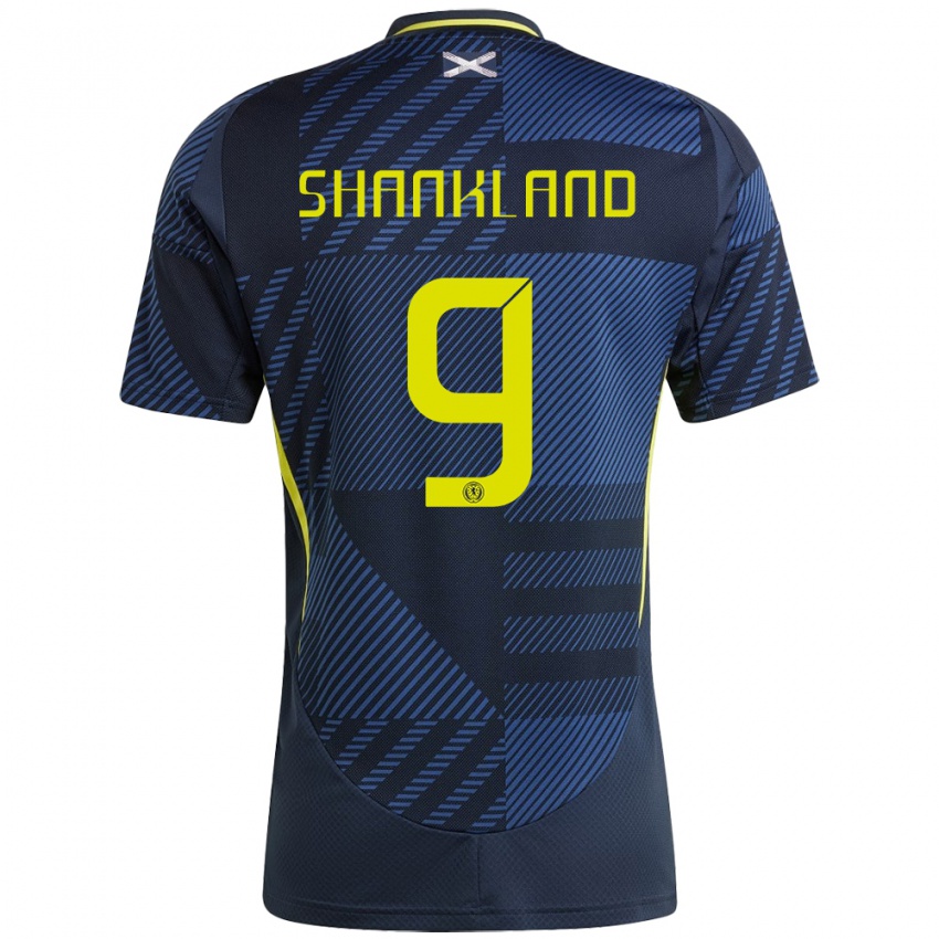 Niño Camiseta Escocia Lawrence Shankland #9 Azul Oscuro 1ª Equipación 24-26 La Camisa