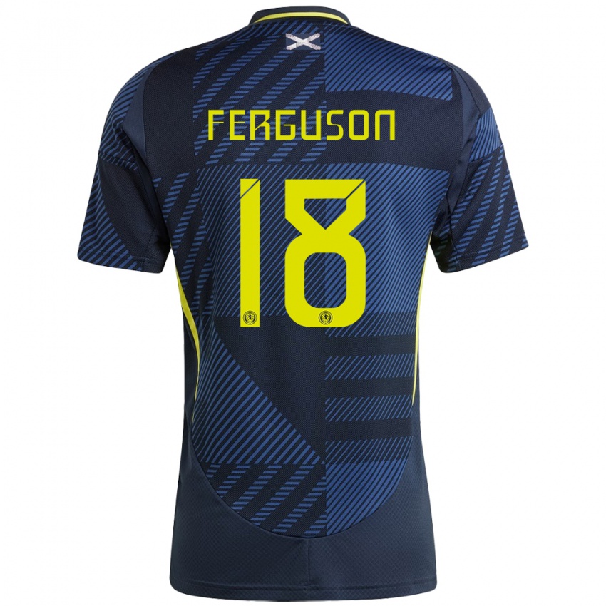 Niño Camiseta Escocia Lewis Ferguson #18 Azul Oscuro 1ª Equipación 24-26 La Camisa