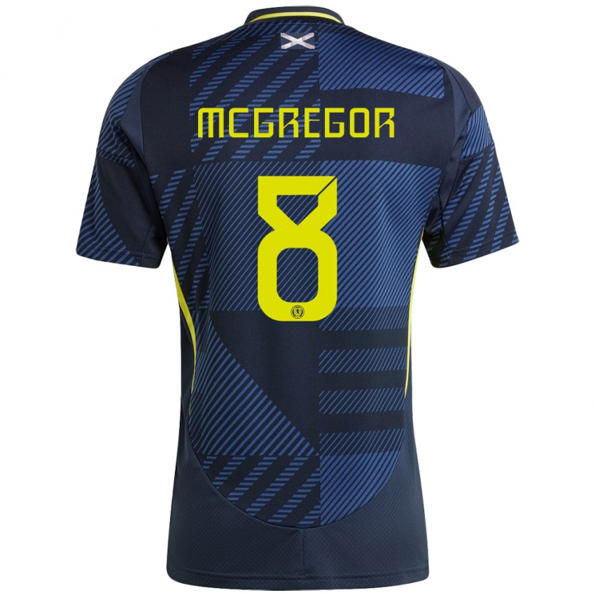 Niño Camiseta Escocia Callum Mcgregor #8 Azul Oscuro 1ª Equipación 24-26 La Camisa