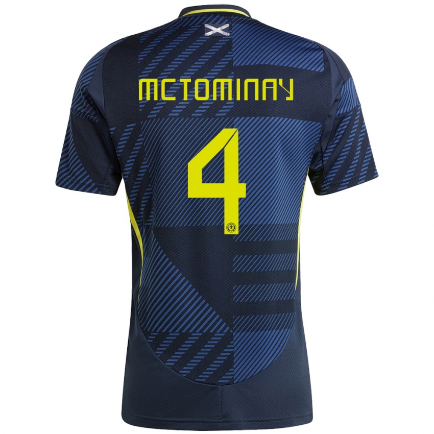 Niño Camiseta Escocia Scott Mctominay #4 Azul Oscuro 1ª Equipación 24-26 La Camisa