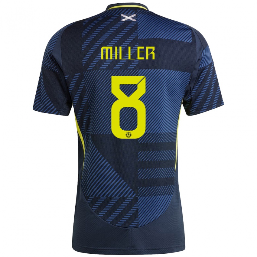 Niño Camiseta Escocia Lennon Miller #8 Azul Oscuro 1ª Equipación 24-26 La Camisa